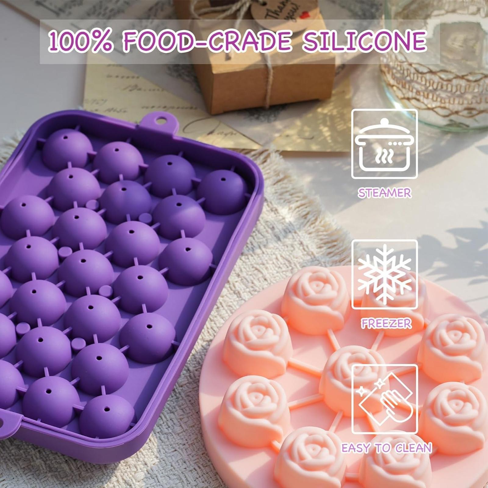 Soap Making Kit For Adults - ชุดทำสบู่ DIY พร้อมแม่พิมพ์เทียนรูปองุ่นและดอกไม้ พร้อมเชือก โบว์ ป้ายสติกเกอร์
