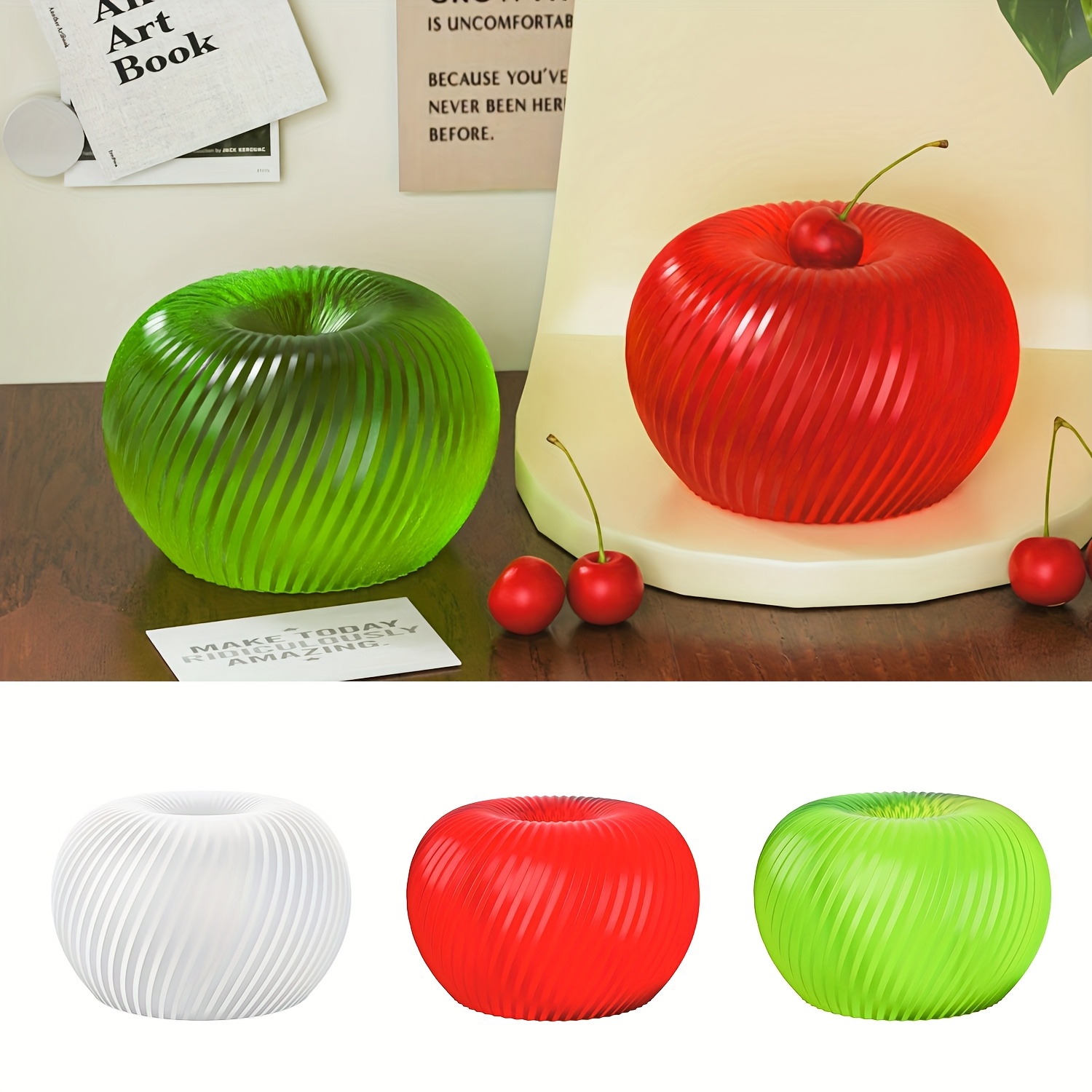 แม่พิมพ์ซิลิโคนรูปแอปเปิ้ลสีแด - Soap Making Silicone Molds บทวิจารณ์และราคา